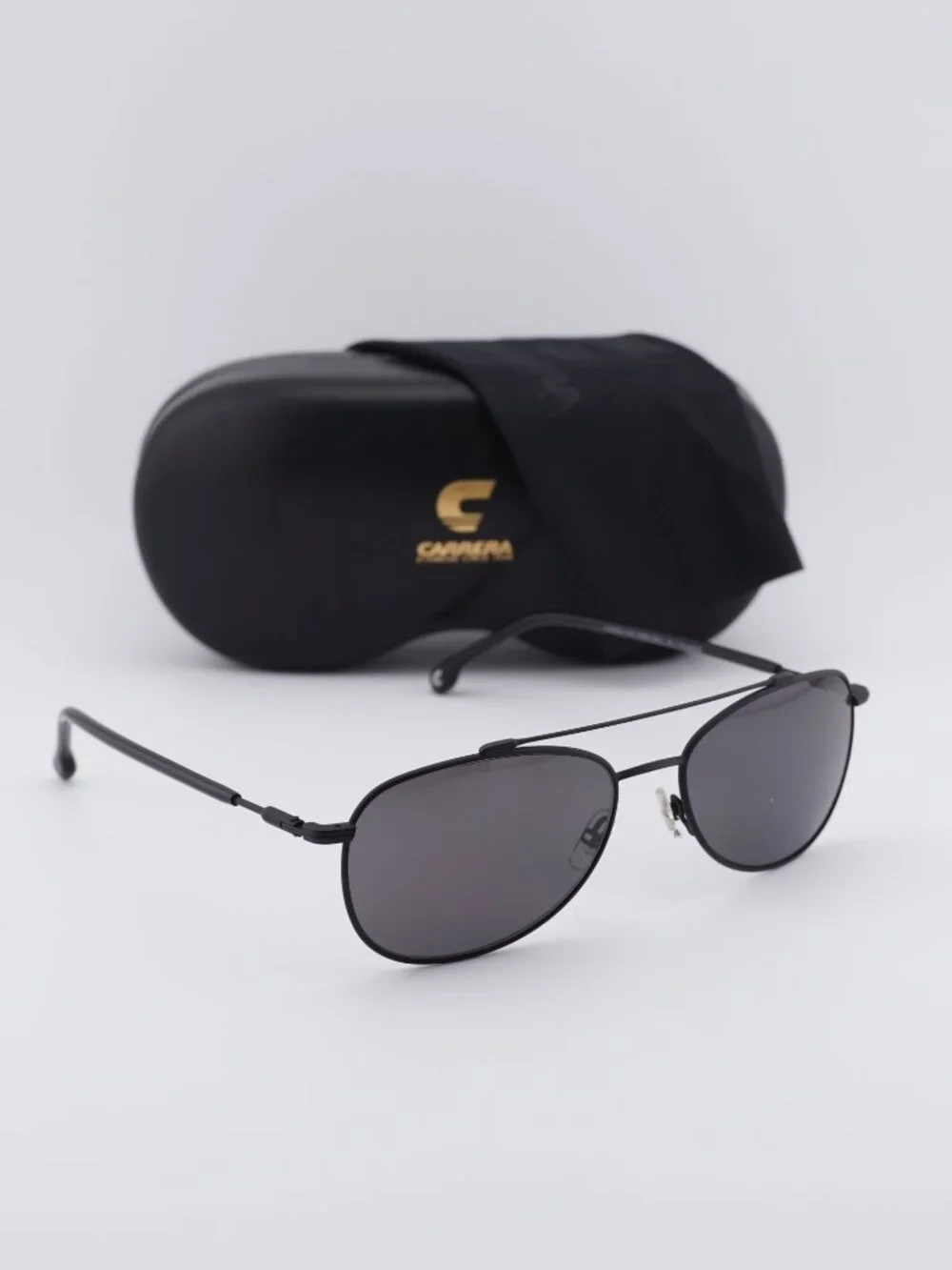 Carrera CA224/S 003 M9 Aviator Sunglasses - Black / Grey Polarized